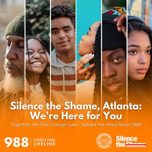 Silence the Shame mental health awareness campaign promoted by Mayor Andre Dickens and Amplify Atlanta