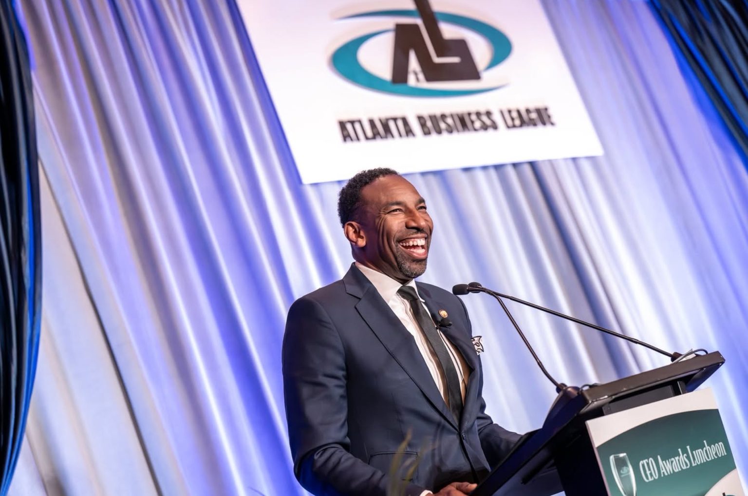 Mayor Andre Dickens at an Atlanta Business-League event