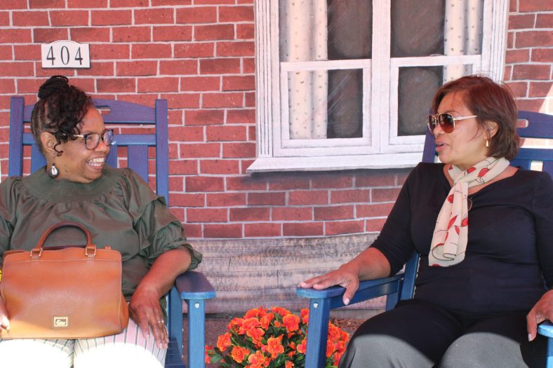 Preserving Atlanta’s Legacy Voices through Oral History Brenda Griffin, legacy resident of Historic Old Fourth Ward, shares memories during "The Porch" set-up at William Walker Recreation Center.