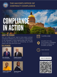 Poster of Contract Compliance Workshop — April 14, 10:00 a.m. (In-Person)