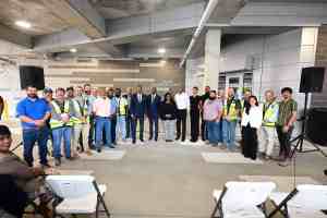 The image of the ribbon-cutting ceremony held at the newly modernized South Parking Deck